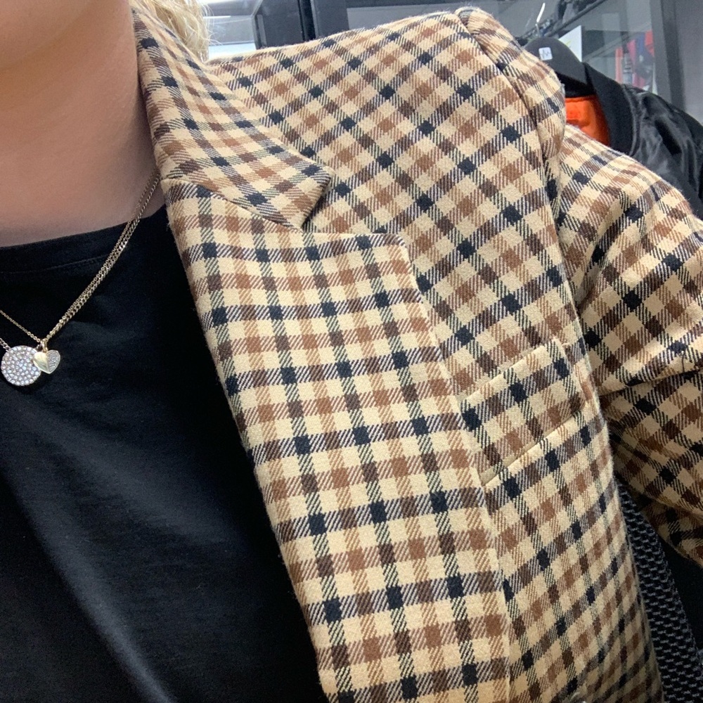 Zara Fall Houndstooth Blazer - Picture 6 of 7